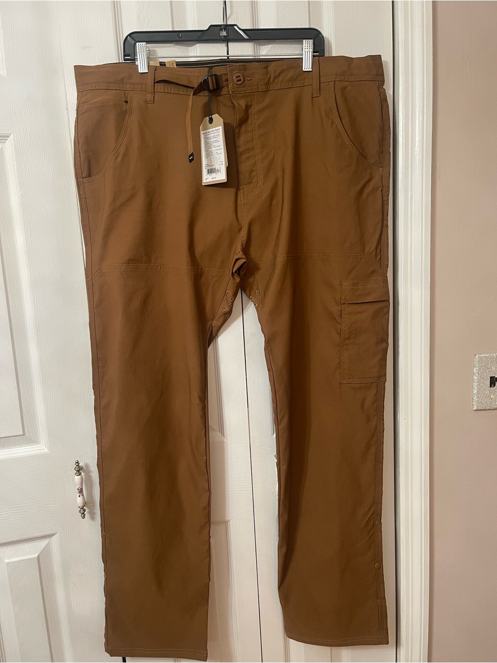 NWT PrAna Men’s 42/32 stretch Zion Pant II Color Sepia